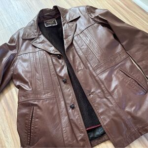 Vintage Reed Leather Jacket with inner lining attached